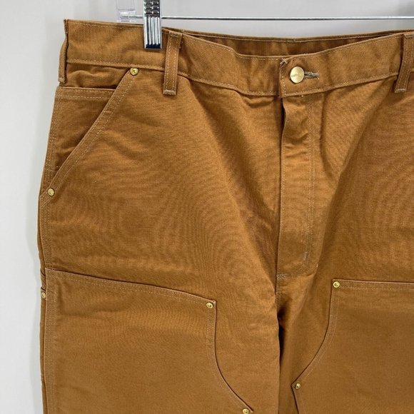 Carhartt Relaxed Fit Brown Double Knee Carpenter Pants Mens 40x32 - Picture 6 of 11